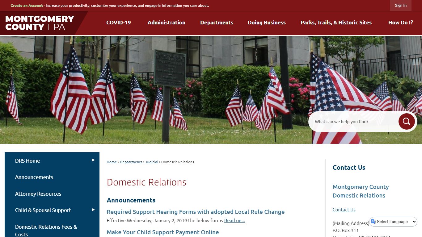 Domestic Relations | Montgomery County, PA - Official Website
